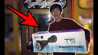 WON a HOVERBOARD from this CLAW MACHINE!!! | JOYSTICK