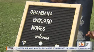 Two sisters create backyard movie theater business