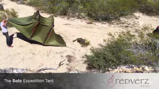 Setting up the Solo Motorcycle Expedition Tent from Redverz.com