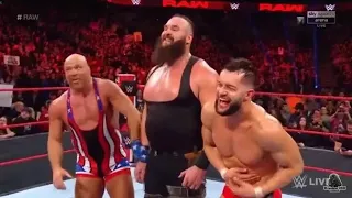 Braun Strowman e Finn Balor e Kurt Angle Batalha contra McIntyre e  Lashley e Corbin