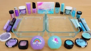 Lavender vs Blue - Mixing Makeup Eyeshadow Into Slime Special Series 197 Satisfying Slime Video