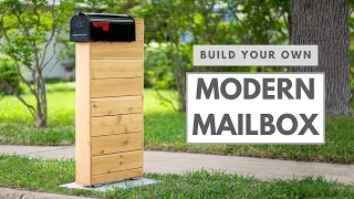 DIY Modern Wood Mailbox | Removed The Old One With My CAR!