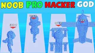 NOOB vs PRO vs HACKER vs GOD in Pixel Battle