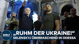 KRIEG IN UKRAINE: Selenskyj besucht schwer zerstörte Kathedrale in Odessa - Restaurierung noch offen