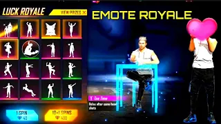 FREEFIRE NEW EMOTE ROYALE||NEW LUCK ROYALE FOR RARE EMOTE||ALL RARE EMOTE