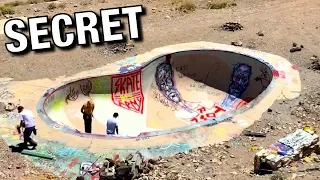 HIDDEN SKATE POOL IN THE DESERT.