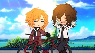 Boyfriend meme ° Soukoku ° | school AU