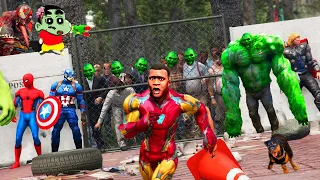 Avengers Save Franklin & Shinchan From Zombie Virus in GTA5 || Part - 7 || GTA5 Mods