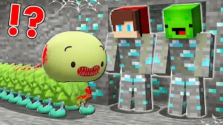 How JJ and Mikey Became DIAMOND ORE And Escape From SCARY WORM Mikey ? - (Maizen)