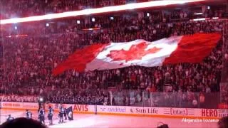 O Canada ! NHL Toronto Maple Leafs Vs Montreal Canadiens
