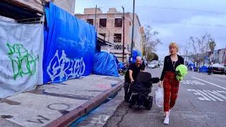 Harsh Reality About Homelessness On Skid Row After Heavy Rain | March 2023