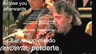 Besame mucho Andrea Bocelli with Spanish lyrics, subtitles and English translation2