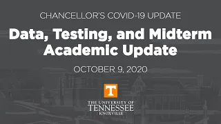 Chancellor's COVID-19 Update - October 9, 2020