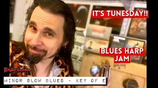 How To Not Suck at Minor Blues Harmonica - Key of E - Minor Slow Blues Harp - Tunesday 54