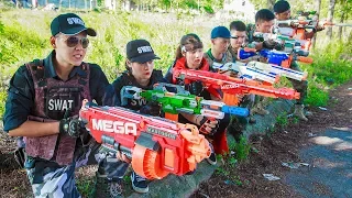 LTT Game Nerf War : Two Winter Warriors SEAL X Fight Criminal Group Bandits Weapons Nerf Mod New