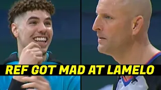 Referee Gets An Attitude With Lamelo (Doesn’t Like His Smile While Talking About A Foul)