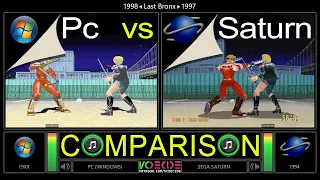 Last Bronx (PC vs Sega Saturn) Side by Side Comparison - Dual Longplay @vcdecide