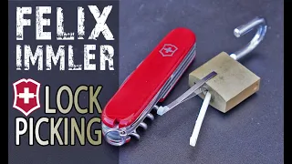 How to open a lock with a Swiss Army Knife / Lock picking with the tools of a Victorinox SAK.