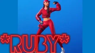 *NEW* RUBY SKIN Showcase and Emotes - Fortnite Season X Skins