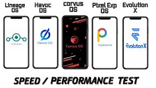 Corvus  Vs Lineage OS Vs Evolution X Vs Pixel OS Vs Havoc OS || Speed Test/Gaming Test & Performance