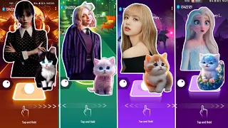 CUTE CATS WEDNESDAY LADY GAGA BLOODY MARY and BLACKPINK LISSA MONEY AND JISSO FLOWER AND WELLERAN!!