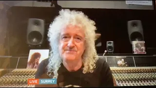 Brian May recording ITV London News with Duncan Golestani 22/10/2021