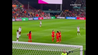 2023女足世界杯，中国🇨🇳🆚海地🇭🇹，赛场记录中国队在逆境中获得点球破门的全过程。