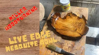 Natural Edge Mesquite Bowl Woodturning (Episode 25)