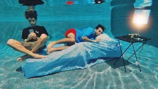 LIVING UNDER WATER FOR 24 HOURS CHALLENGE!