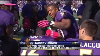 Jacoby Jones 108 YARD KICK RETURN vs Cowboys