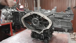 Honda Goldwing 1800 - Ремонт коробки, сборка двигателя/Gearbox repair, engine assembly (part 3)