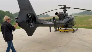 Chopper Spotter with a Gazelle Helicopter