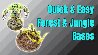 How To Create Simple Forest & Jungle Bases For Your Miniatures #warhammer #miniaturepainting