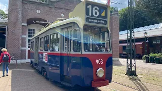 Trams in het Nederlands Openluchtmuseum te Arnhem! - Compilatie