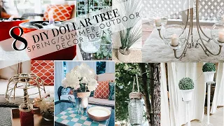 DIY DOLLAR TREE SPRING SUMMER OUTDOOR DECOR | DIY THRIFT STORE UPCYCLES