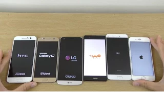 HTC 10 vs Galaxy S7 vs LG G5 vs iPhone 6S vs Huawei P9 vs Xiaomi Mi5 - Speed Test!