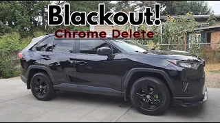 2019 Toyota Rav4 - Blackout - Chrome Delete - PlastiDip