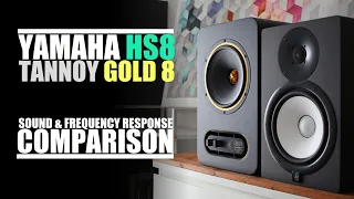 Tannoy Gold 8  vs  Yamaha HS8  ||  Sound & Frequency Response Comparison