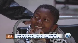 Gaza boy who lost leg from cancer gets help from local doctor