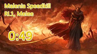 Elden Ring - Malenia, Blade of Miquella Speedkill (RL1, melee) 0:49