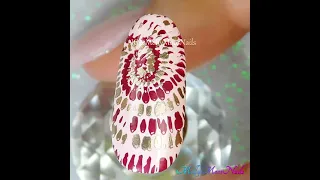 Tie Dye Inspired Stamping Nail Art over Gel Polish | Molly Moo's Nails