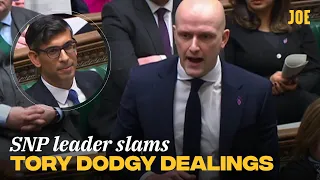 SNP leader makes a show of Rishi Sunak at PMQs over Boris Johnson and Nadhim Zahawi's dodgy dealings