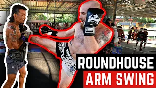 How To Arm Swing When Kicking (Muay Thai Roundhouse)