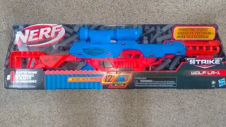 WOLF LR 1 Nerf gun unboxing and testing