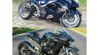 Kawasaki Ninja H2 vs Two Turbo Suzuki Hayabusa's