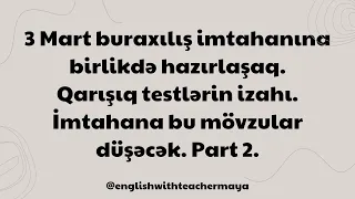 Buraxılış imtahanına bir həftə qaldı.  Bu mövzuları mütləq öyrənin. #ingilisdili #english