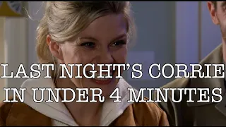 Last Night's Corrie in Under Four Minutes - 9 December 2022