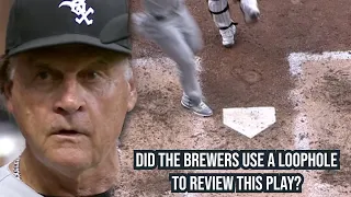 Runner misses home plate & Brewers use loophole to review it, a breakdown