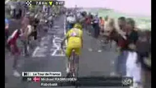 Tour de Francia 2007 -Los cuatro ataques de Alberto Contador etapa 15. Contador ataca una y otra vez a Rasmussen en el Col de Peyresourde.