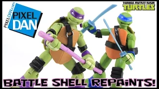 Teenage Mutant Ninja Turtles Battle Shell Repaints Nickelodeon Figures Video Review